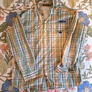 Columbia PFG Plaid LS